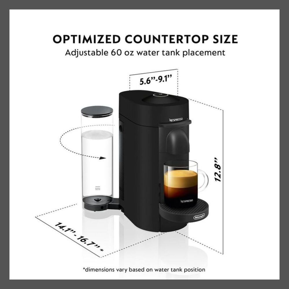 Nespresso - 60 oz Coffee Maker Espresso Machine Blac Black - Picture 4 of 7